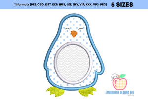 Cute Penguin Embroidery Applique