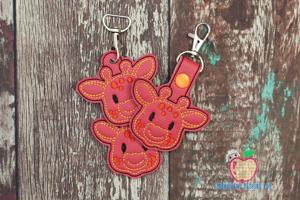 Giraffe's Head In The Hoop Keyfob