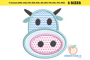 Big Cow Mouth Embroidery Design