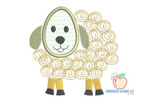 Black Sheep Pattern Applique Design