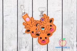 Deer Buck Head ITH Keyfob Design