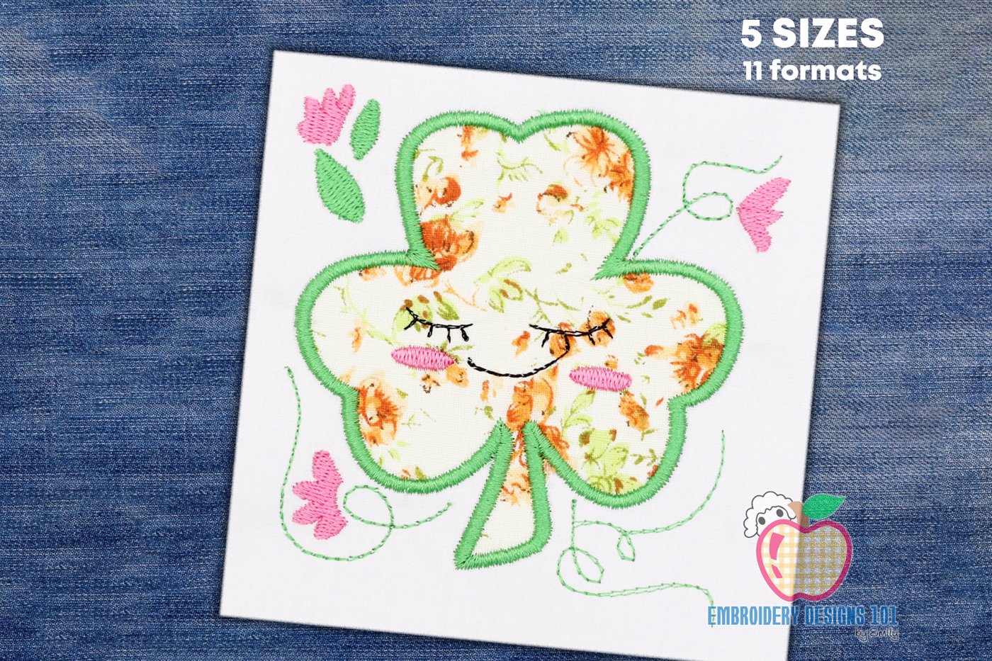 Cartoon Shamrock Leaf Applique Pattern