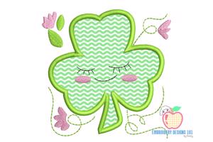 Cartoon Shamrock Leaf Applique Pattern