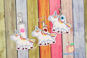 Beautiful Unicorn ITH Keyfob Design