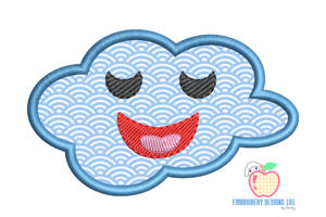 Cartoon Cloud Applique Design