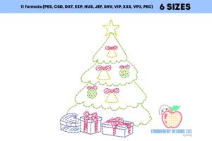 Decorative christmas tree Bean Stitch