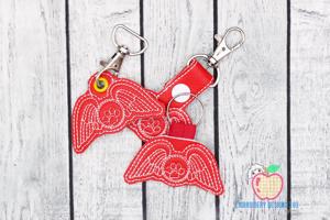 Angel Paw Print ITH Key Fob Pattern