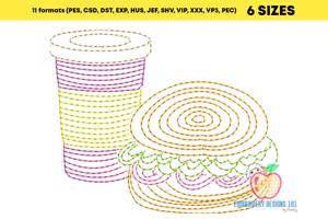 Fast Food With Drink  Bean Stitch