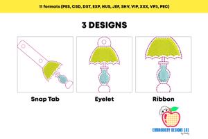 Table lamp ITH Snaptab Keyfob Design