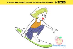 A Girl Doing The Surfing Quick Stitch