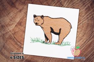 Brown Bear in the forest Quick Stitch