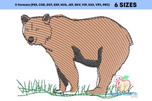 Brown Bear in the forest Quick Stitch