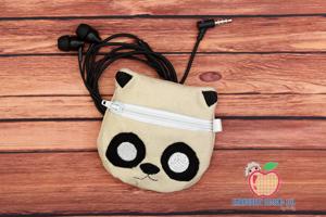 Panda Head Zipper Bag 4x4 ITH