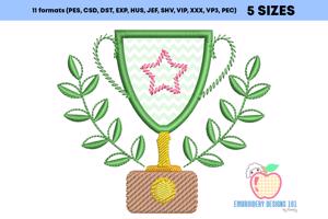 Sports Trophy For The Winner Applique Pattern