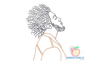 A Sketch Of The African Man Bean Stitch