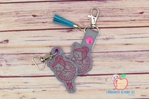 Beautiful Ballerina During Dance ITH Key Fob Pattern