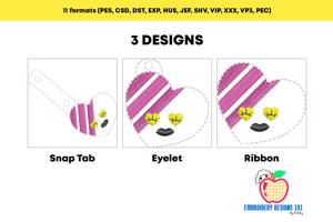 Emoticon Happy Heart ITH KeyFob Snaptab