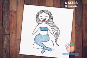 Mermaid With Closed Eyes Quick Stitch