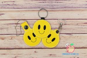 Smiley faces ITH Key Fob Pattern