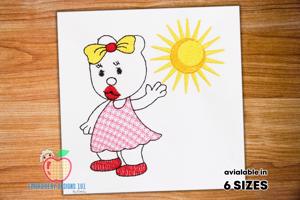 Teddy Bear Under The Shining Sun Quick Stitch