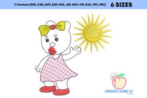Teddy Bear Under The Shining Sun Quick Stitch