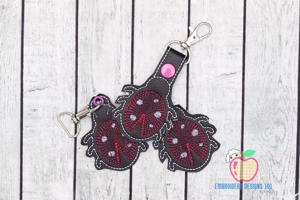 A Cute Ladybug ITH Key Fob Pattern