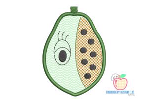 Papaya With An Eye Applique Pattern