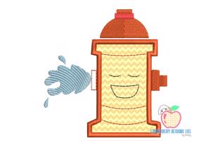 Fire Hydrant with Splashing Water Applique Design