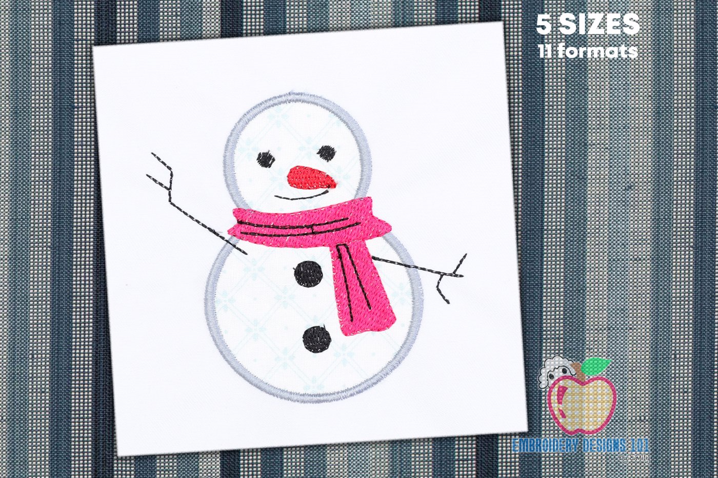 Happy Snowman Applique