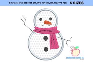 Happy Snowman Applique