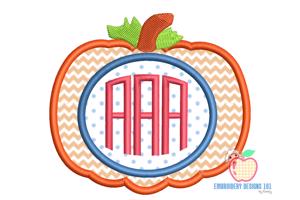 Pumpkin with Monogram Applique Pattern