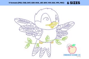 Cartoon Bird Running Line