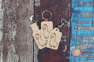 Hairy Llama ITH Snaptab Keyfob Design