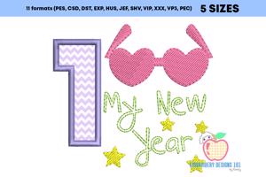 My first New Year Celebration Applique Pattern