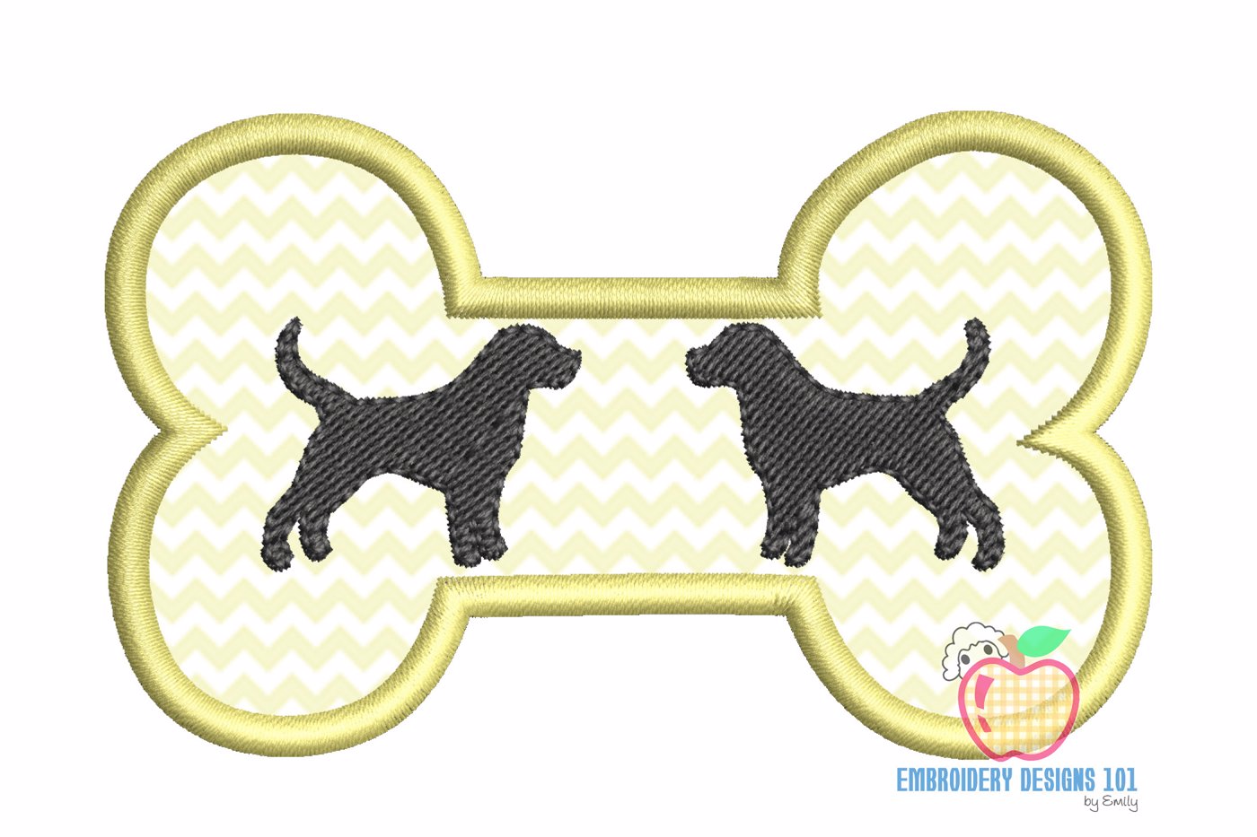 Dog Bone Embroidery Design