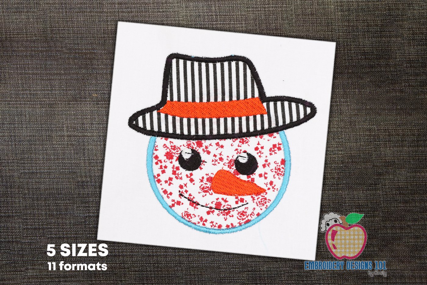 Snowman Head Applique Pattern