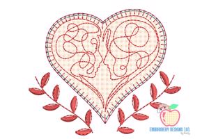 Heart With The Face Of Man And Woman Applique