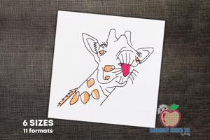 An Artistic Sketch Of The Giraffe Quick Stitch