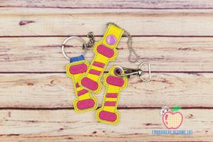 LETTERS I Keyfob Keychain ITH