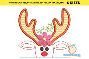 Reindeer Peeker Applique Pattern