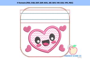 Love Heart Shape ITH Zipper Bag 4x4