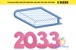 Class of 2033 Graduation School Applique Pattern