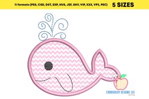 Female Whale Design Applique