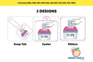 Vote ITH Key Fob Pattern