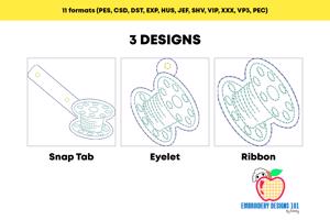 Bobbin Sewing Machine ITH Snaptab Keyfob Design