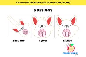 Cute Chinchilla ITH Keyfob Design