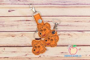 Collie ITH Key Fob Pattern