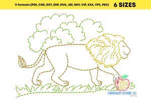 Walking Lion in forest Running Line